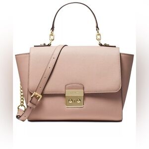 Michael Kors Brandi Medium Top Handle Satchel in Dawn Saffiano